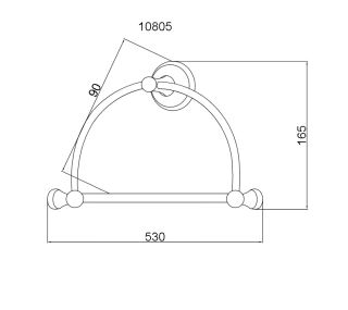 Полотенцедержатель Boheme Provanse бронза 10805